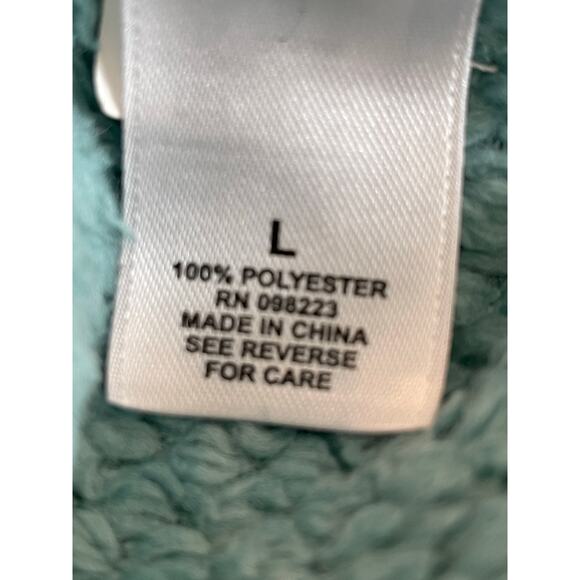 Magellan Outdoors teal classic fit 1/4 zip Textured Fleece pullover Large - Picture 5 of 11